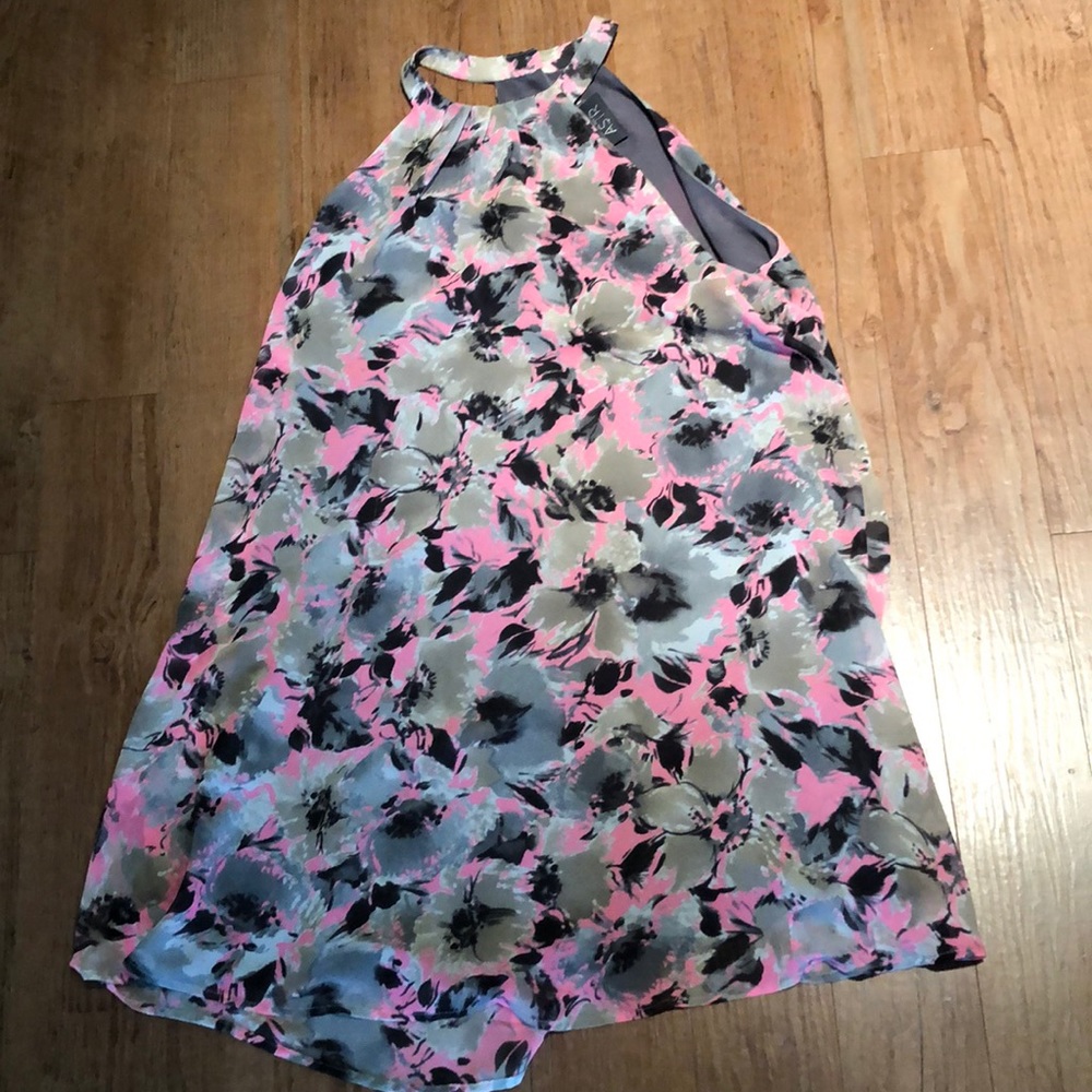 ASTR floral high neck dress